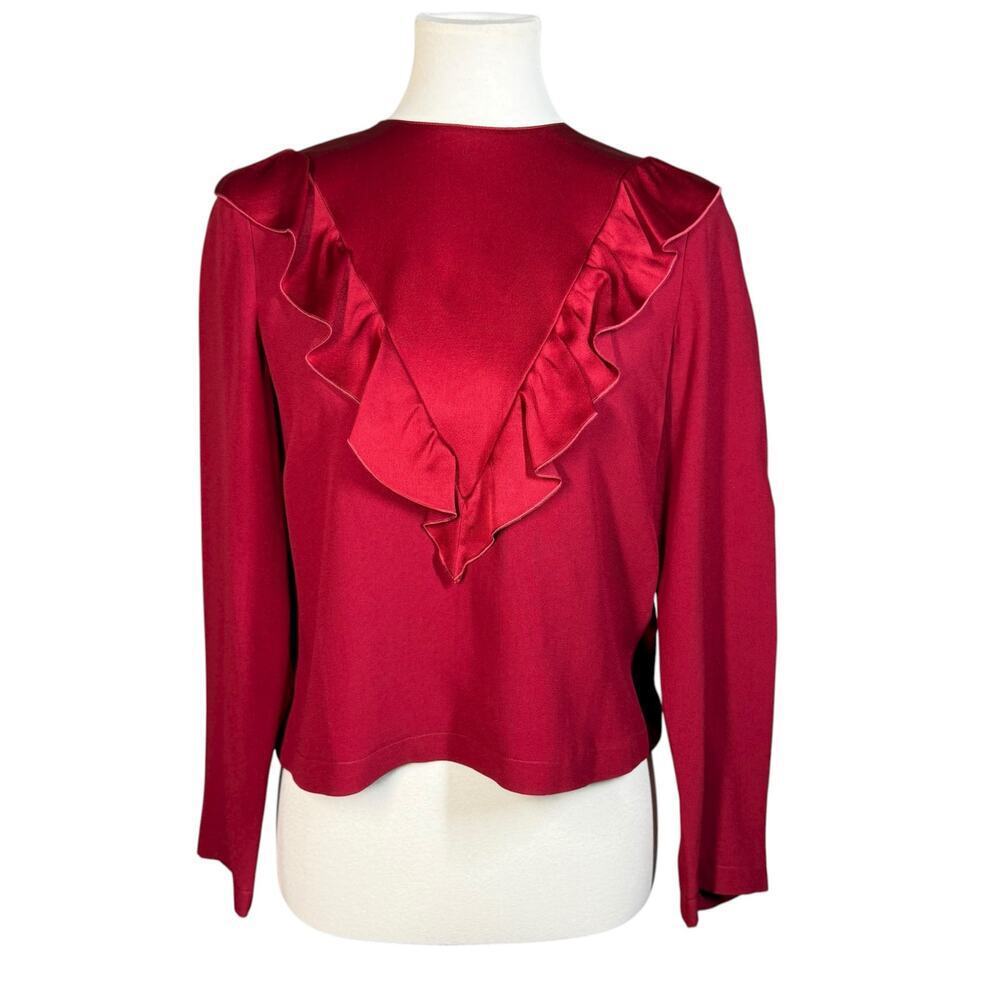 Red Valentino Ruffle Blouse Small